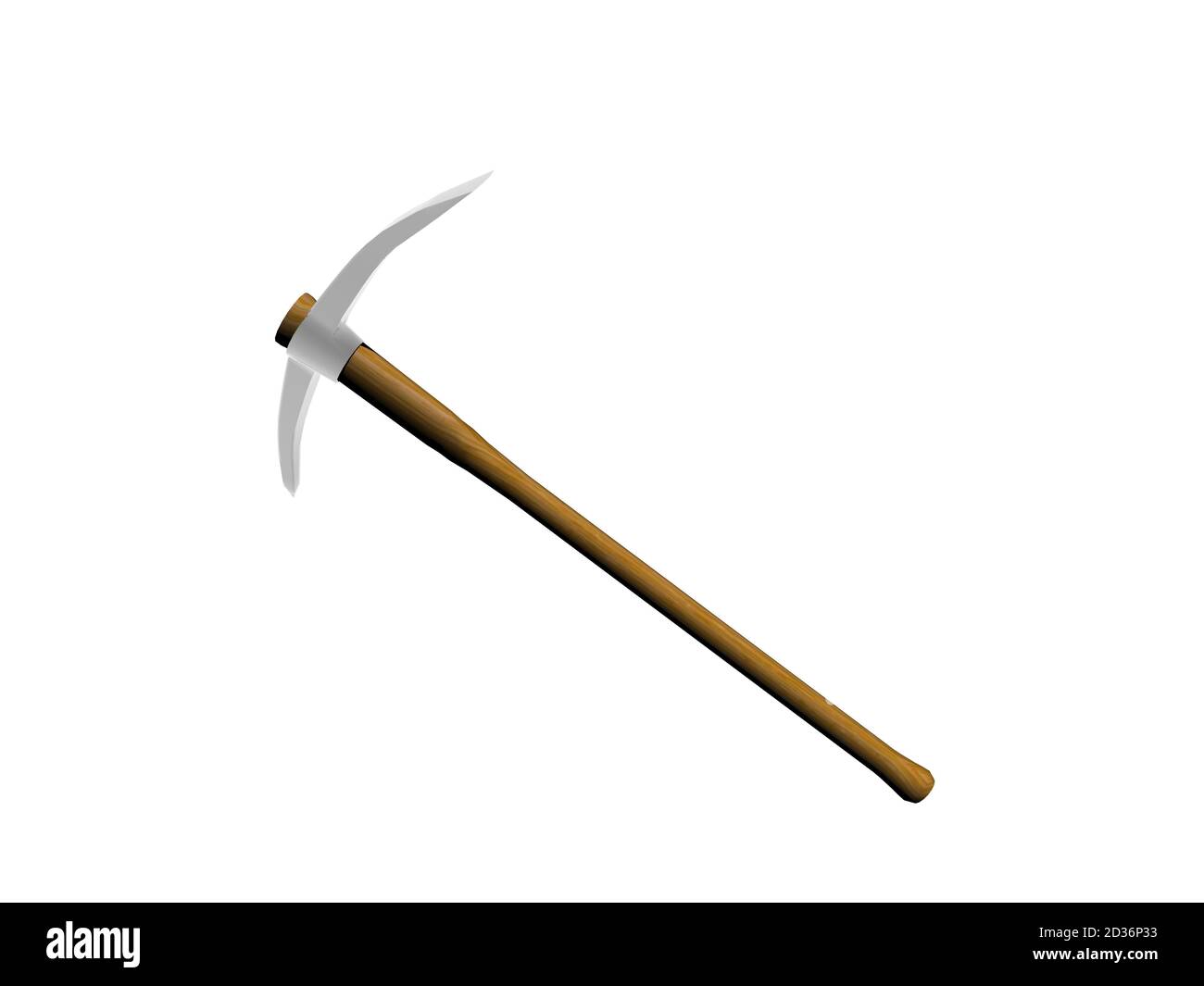 mining pickaxe with wooden handle Stock Photo - Alamy