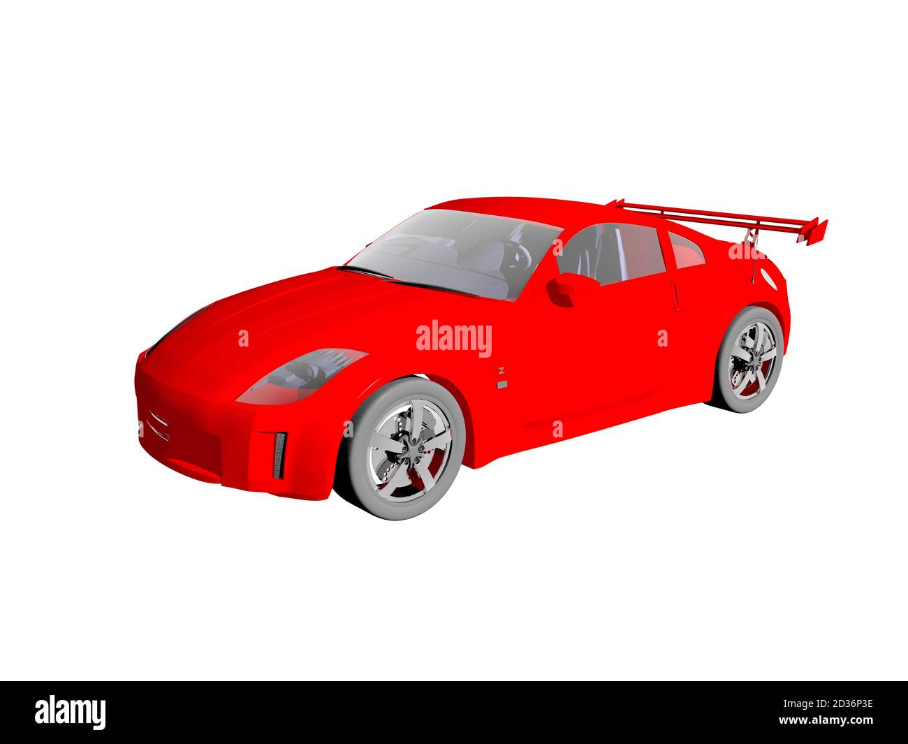 red sports car on the street Stock Photo Alamy