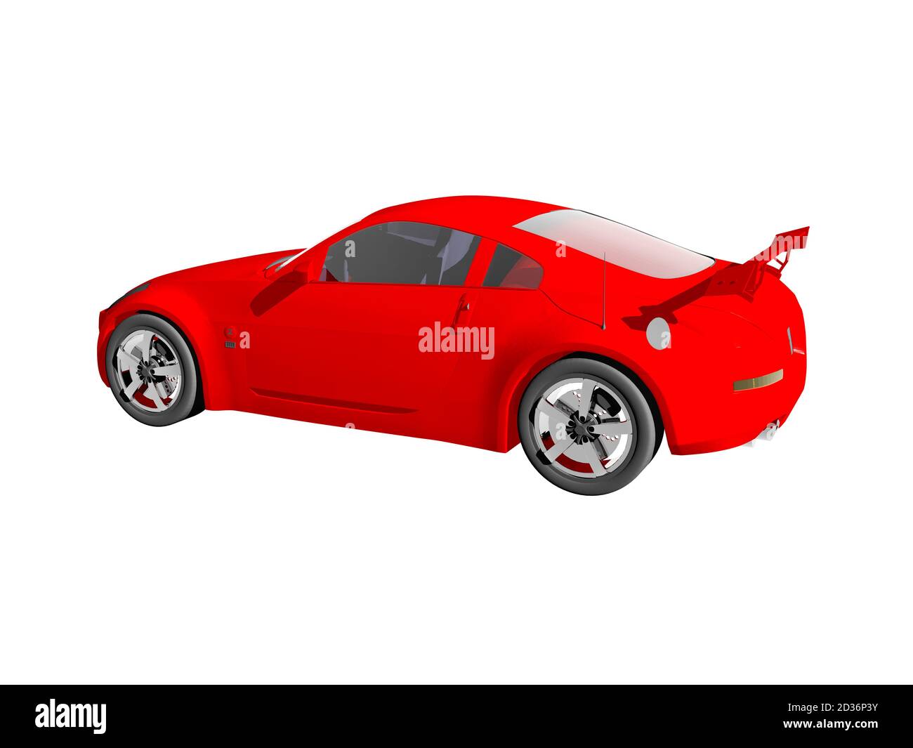 Red Sports Car On The Street Stock Photo Alamy