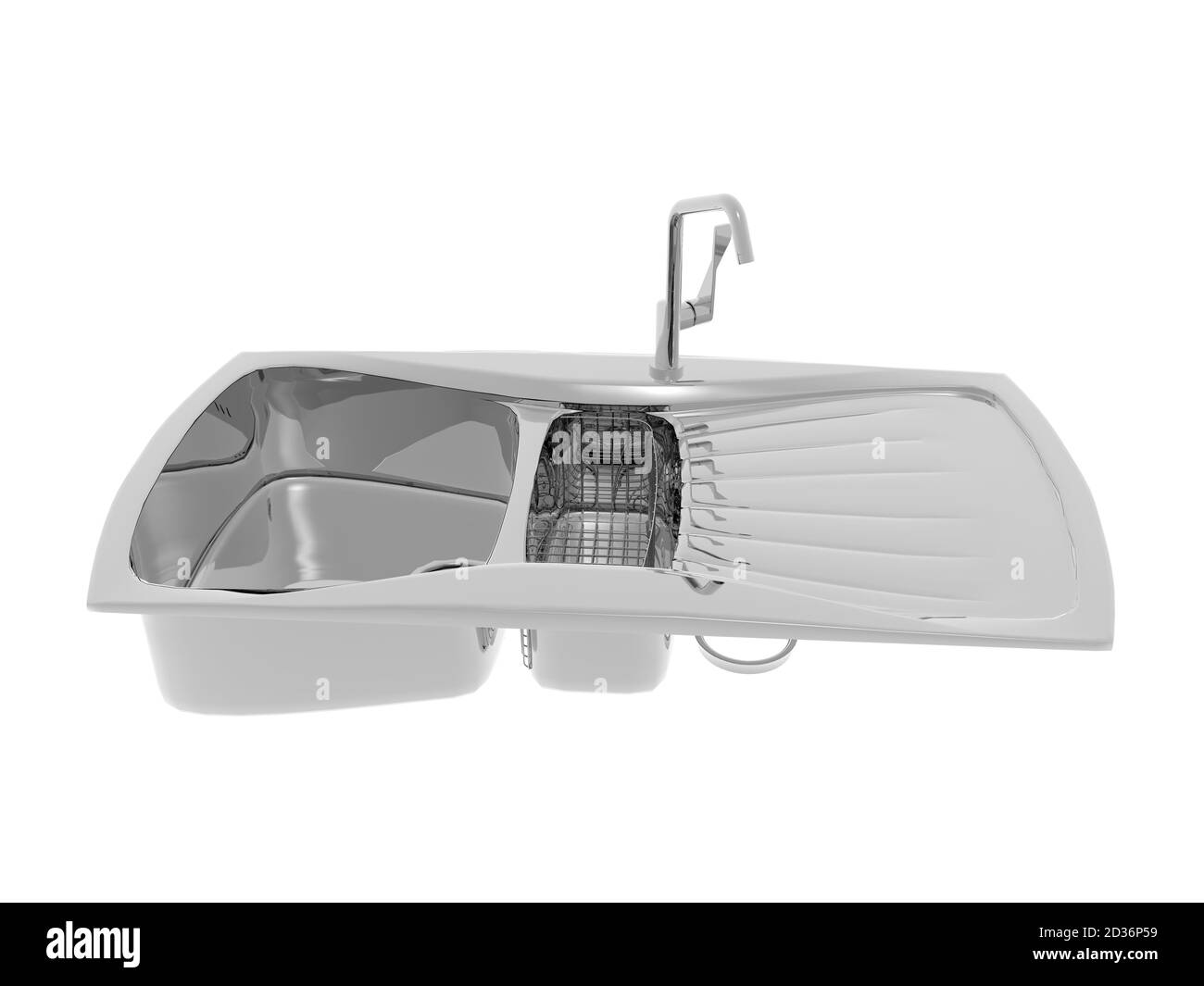 Sink with sink and stainless steel fittings Stock Photo Alamy