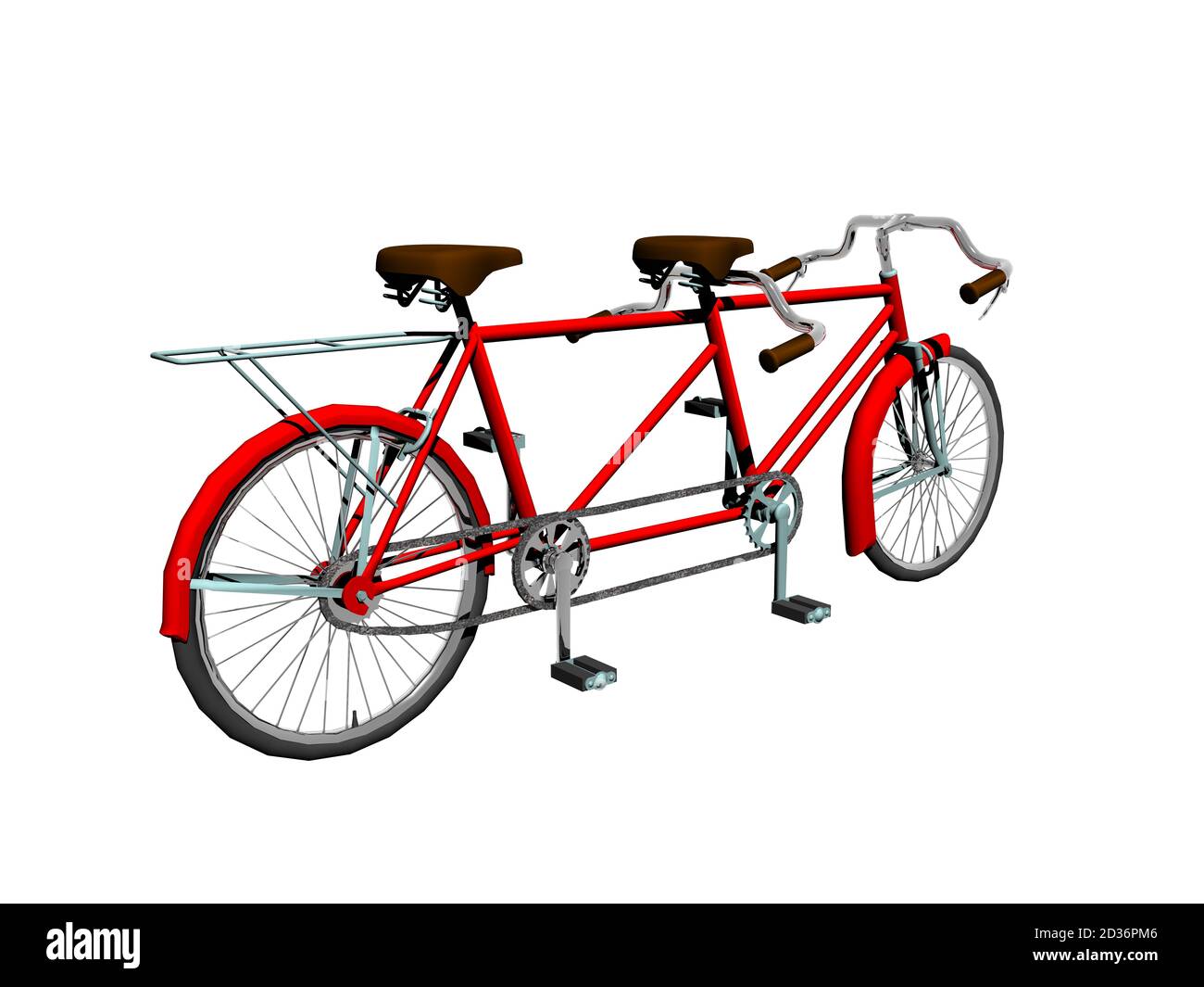 red tandem bike for two Stock Photo Alamy