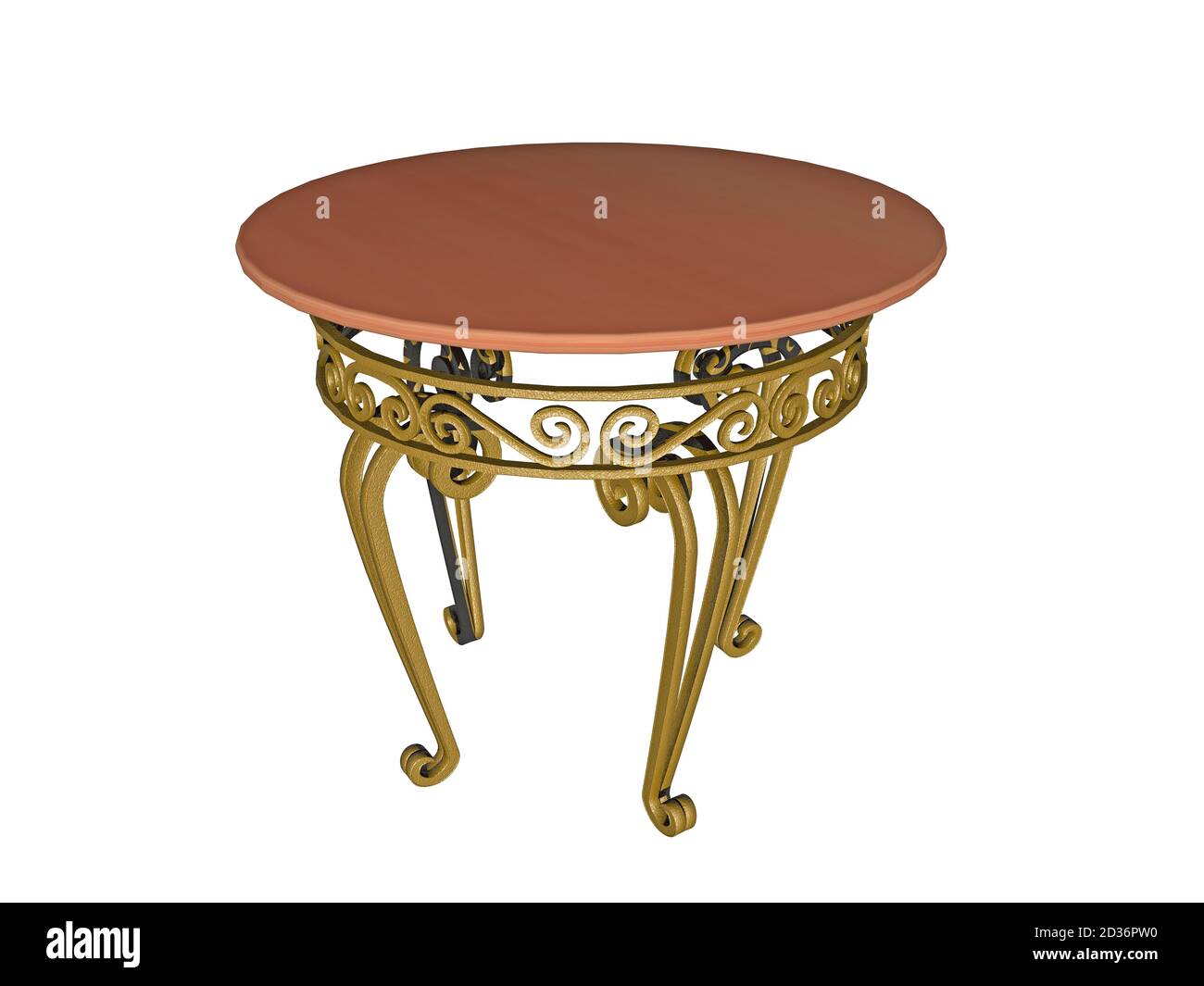 round wooden side table in the living room Stock Photo Alamy