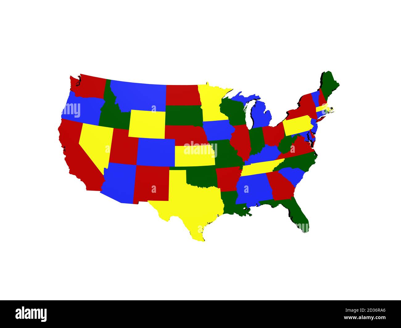 Colorful Map Of The United States Stock Photo Alamy Colorful Map Of The United States 2D36RA6