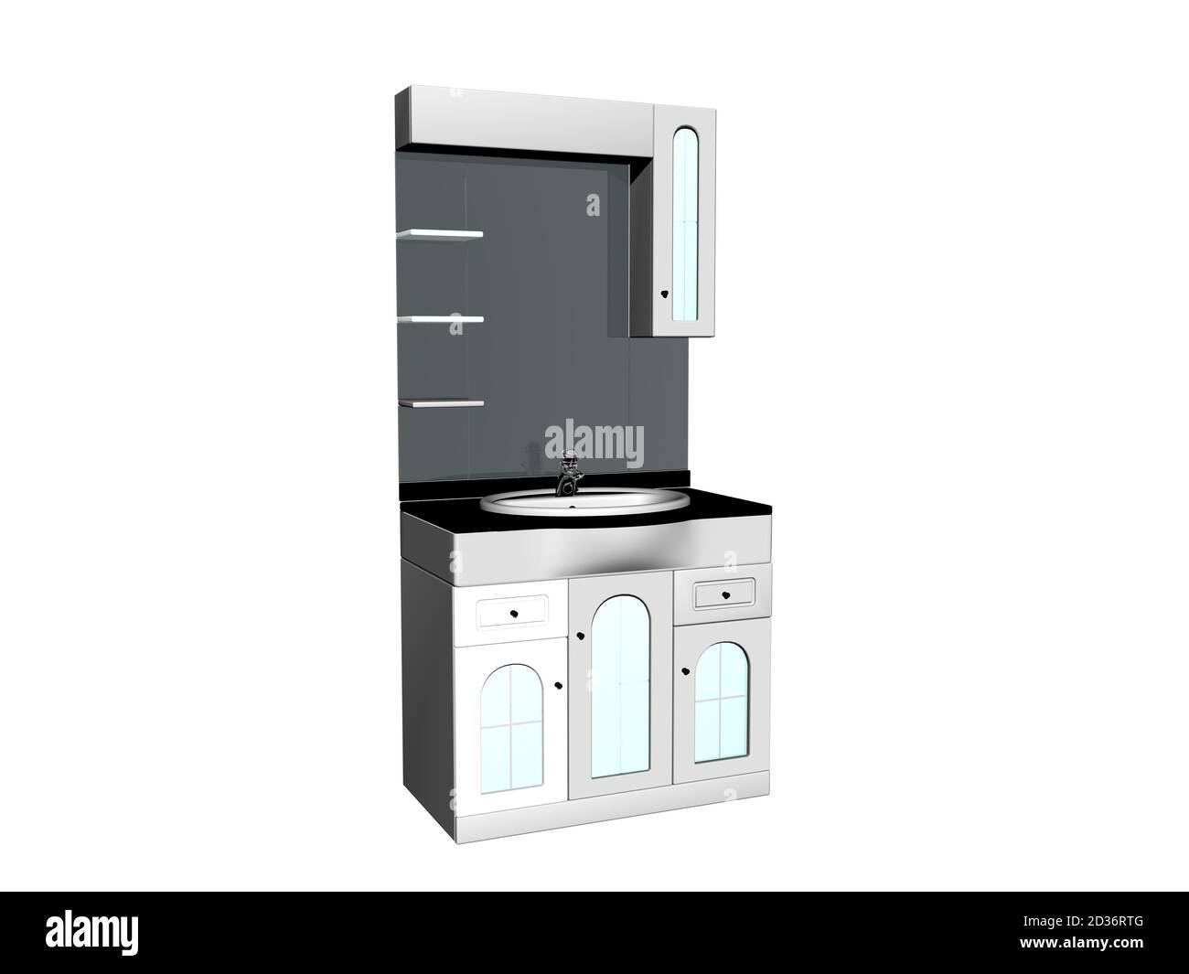 Wash basin with cabinet and fittings Stock Photo - Alamy