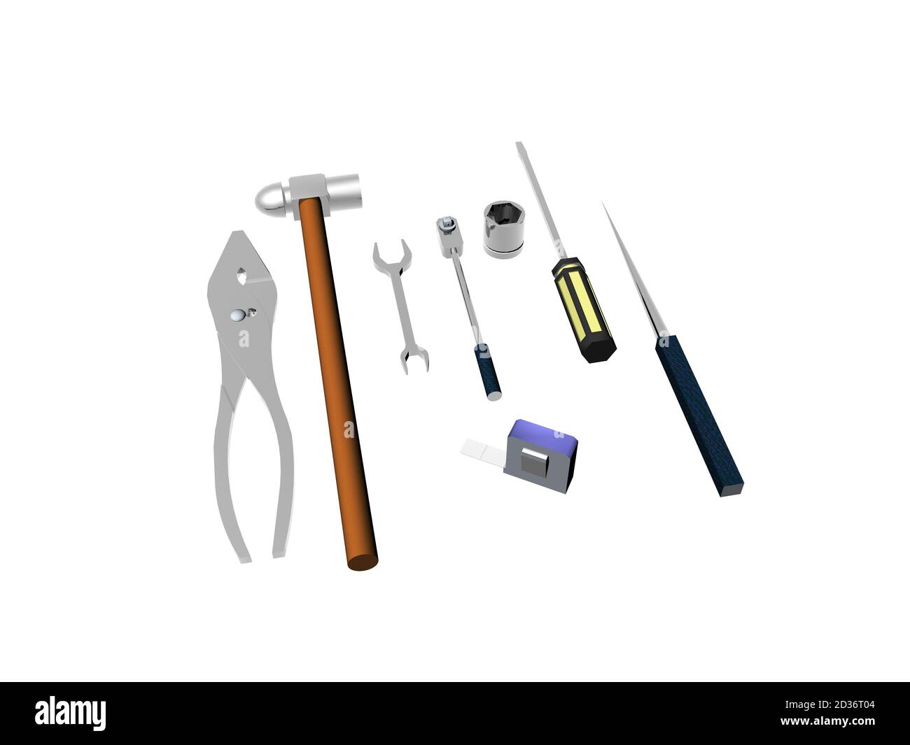 wooden tool box with tools Stock Photo Alamy