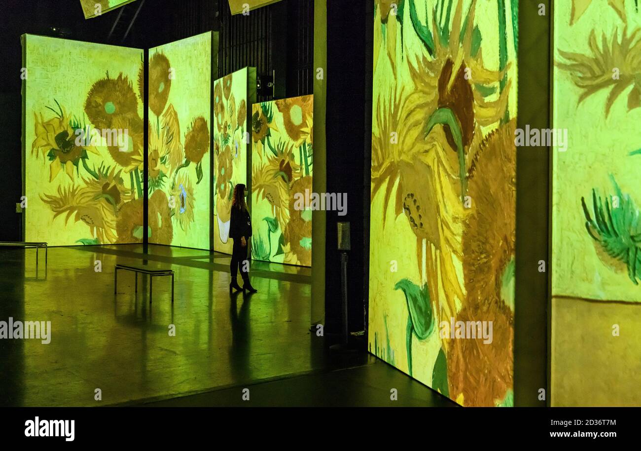 Birmingham, England, UK. 7th October 2020. A visitor at the preview of