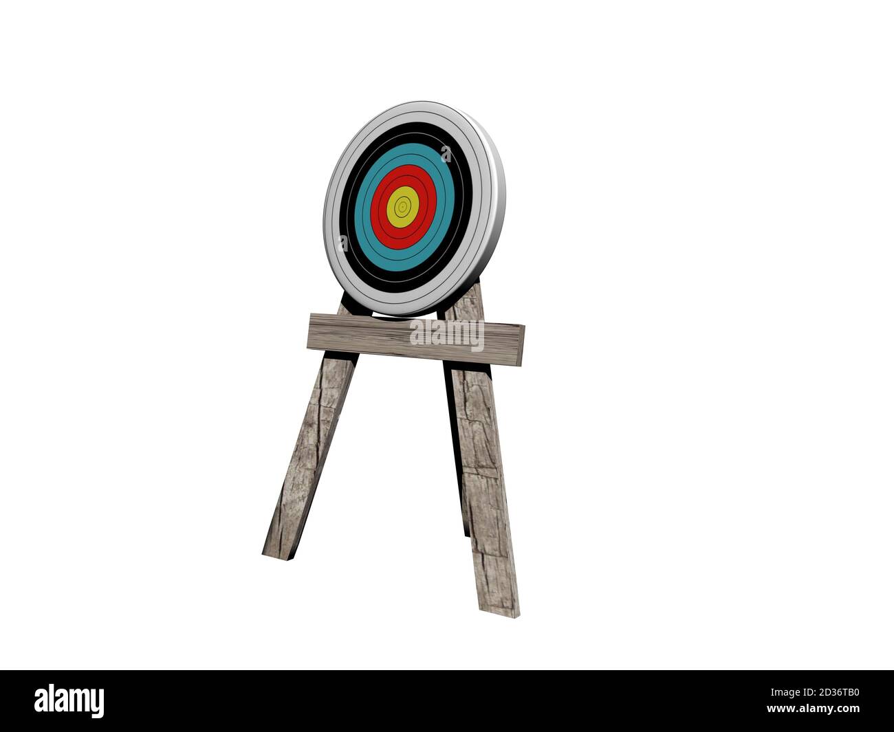 round target on wooden frame for archery Stock Photo Alamy