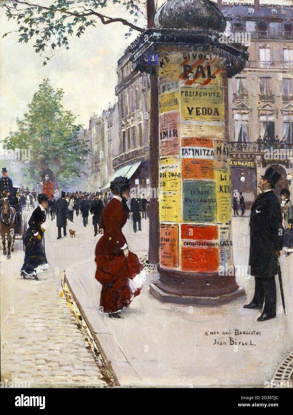 Jean Béraud. Painting entitled "Paris Kiosk", oil on canvas, c. 1882-84 by Jean  Beraud (1849-1935 Stock Photo - Alamy