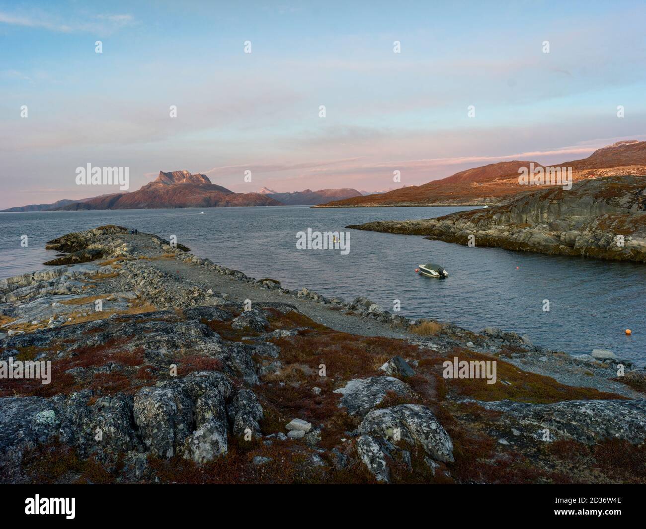 Greenland Coastal Rocks Rock formations on the coast, Nuuk, Sermersooq, Greenland Stock Photo ...