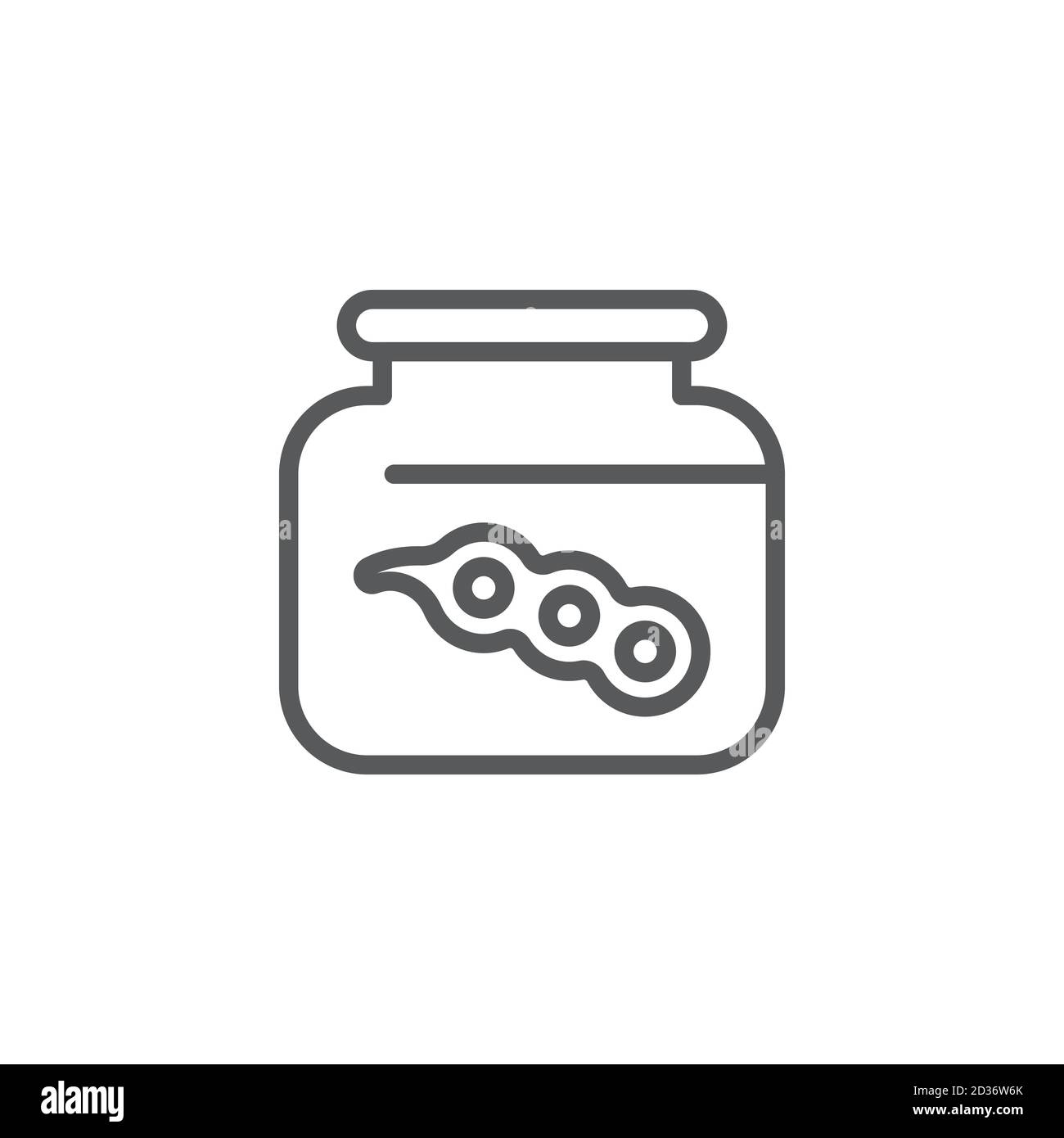 Peas jar vector icon symbol isolated on white background Stock Vector