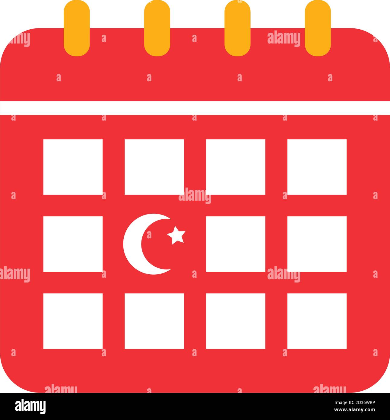 calendar with turkey republic date over white background, flat style ...