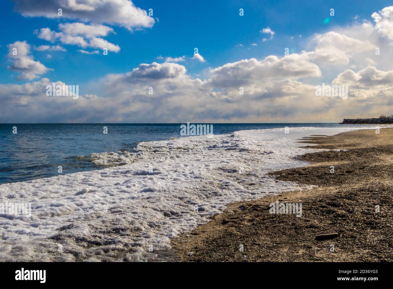 Shores of Lake Ontario in the winter Stock Photo