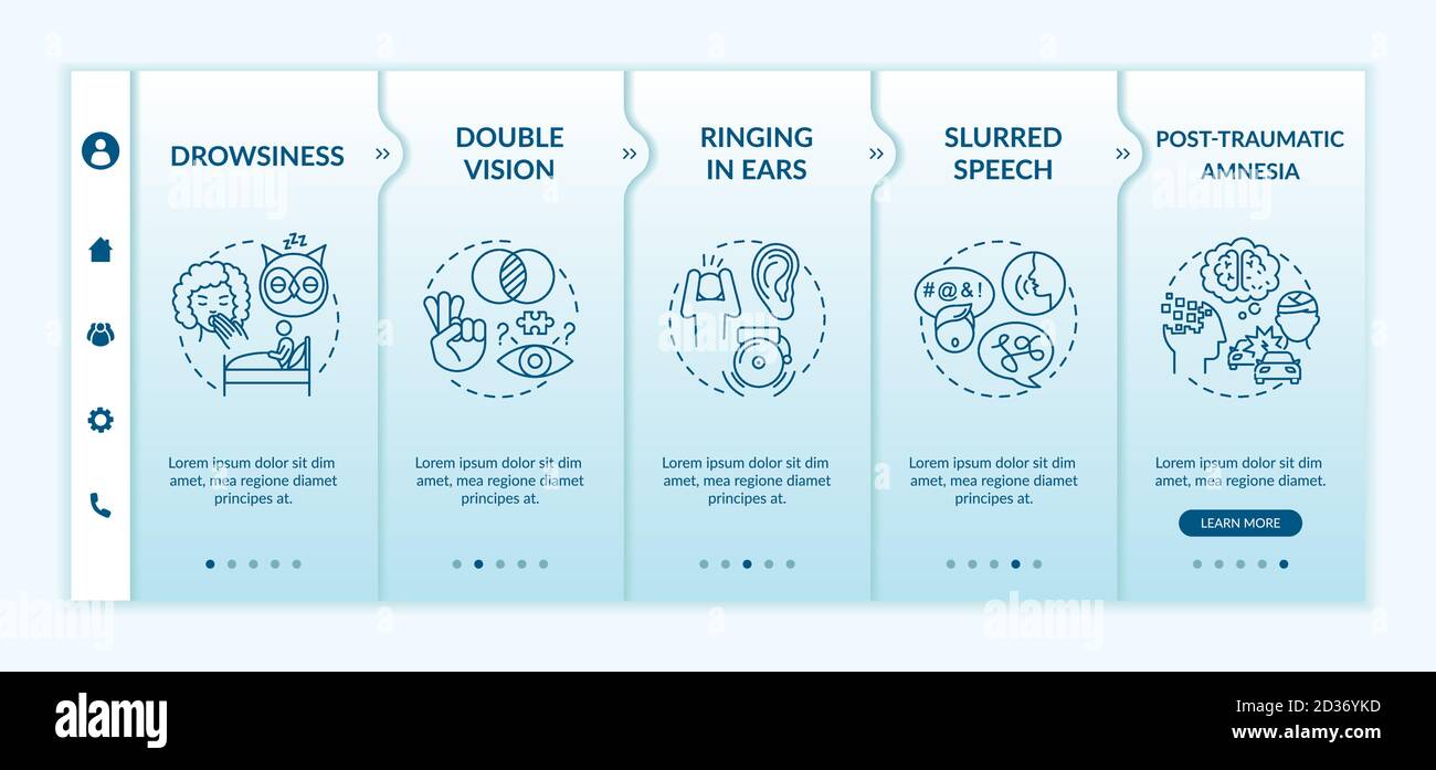 Head trauma onboarding vector template Stock Vector