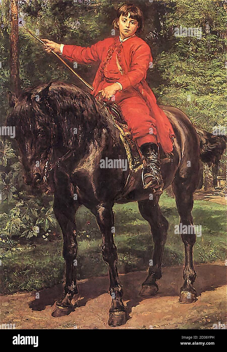 Matejko Jan Portret Konny Jerzego Matejki Polish School Stock Photo