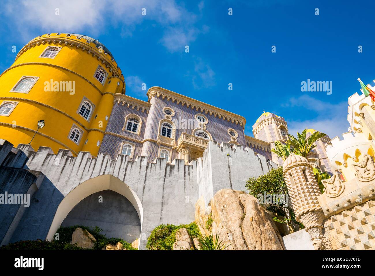 View of the famous Sintra-Cascais Natural Park in Colares, Portugal on a  blue sky background Stock Photo - Alamy