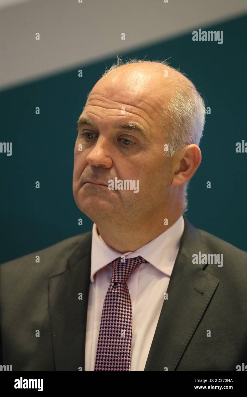 Dr Tony Holohan, chief medical officer at the Department of Health during a briefing at the Department of Health in Dublin. Another five deaths and 611 cases of Covid-19 have been detected, Ireland's National Public Health Emergency Team (Nphet) said. Stock Photo