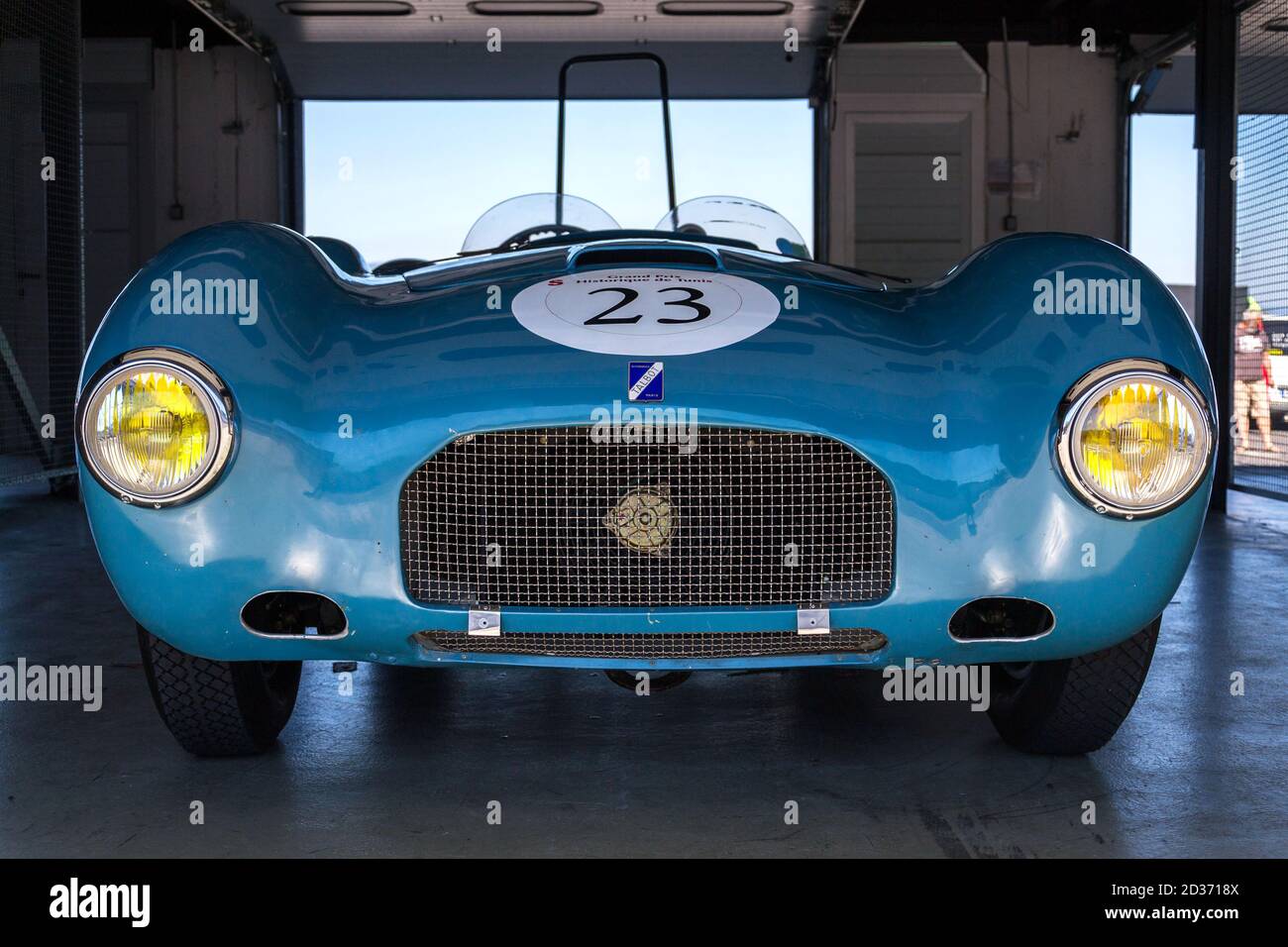 Vintage veteran car Talbot Lago T26 Grand Sport Figoni Fastback coupe from  1948 stands in paddock box Stock Photo - Alamy