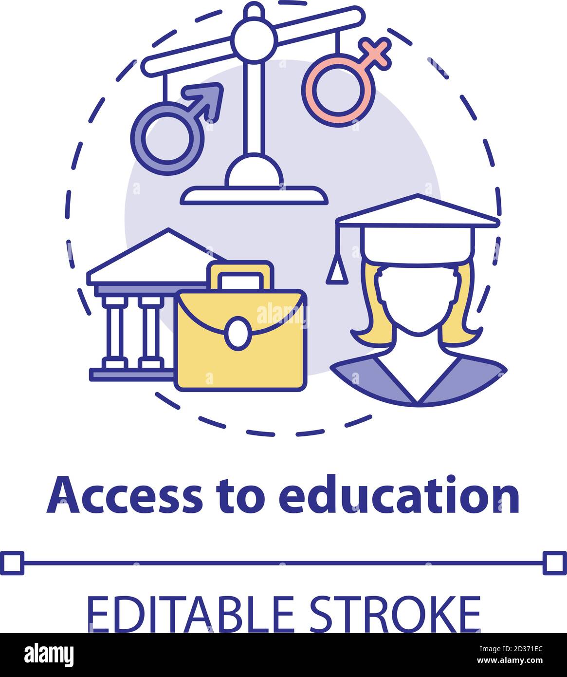 Access to education concept icon Stock Vector