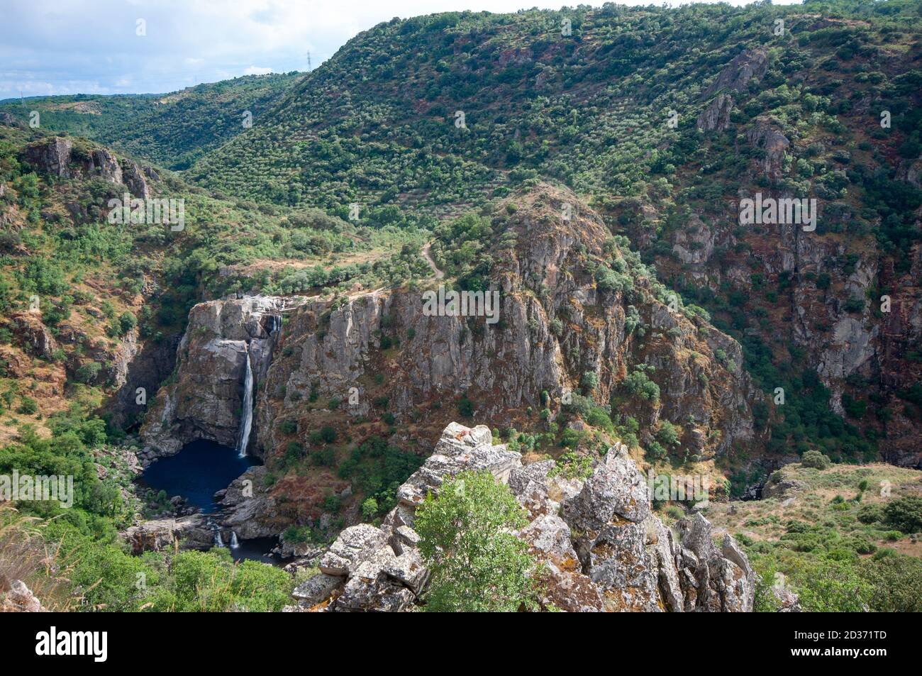 Landscape of Los Arribes del Duero, Spain. The river makes border between Spain and Portugal. Stock Photo