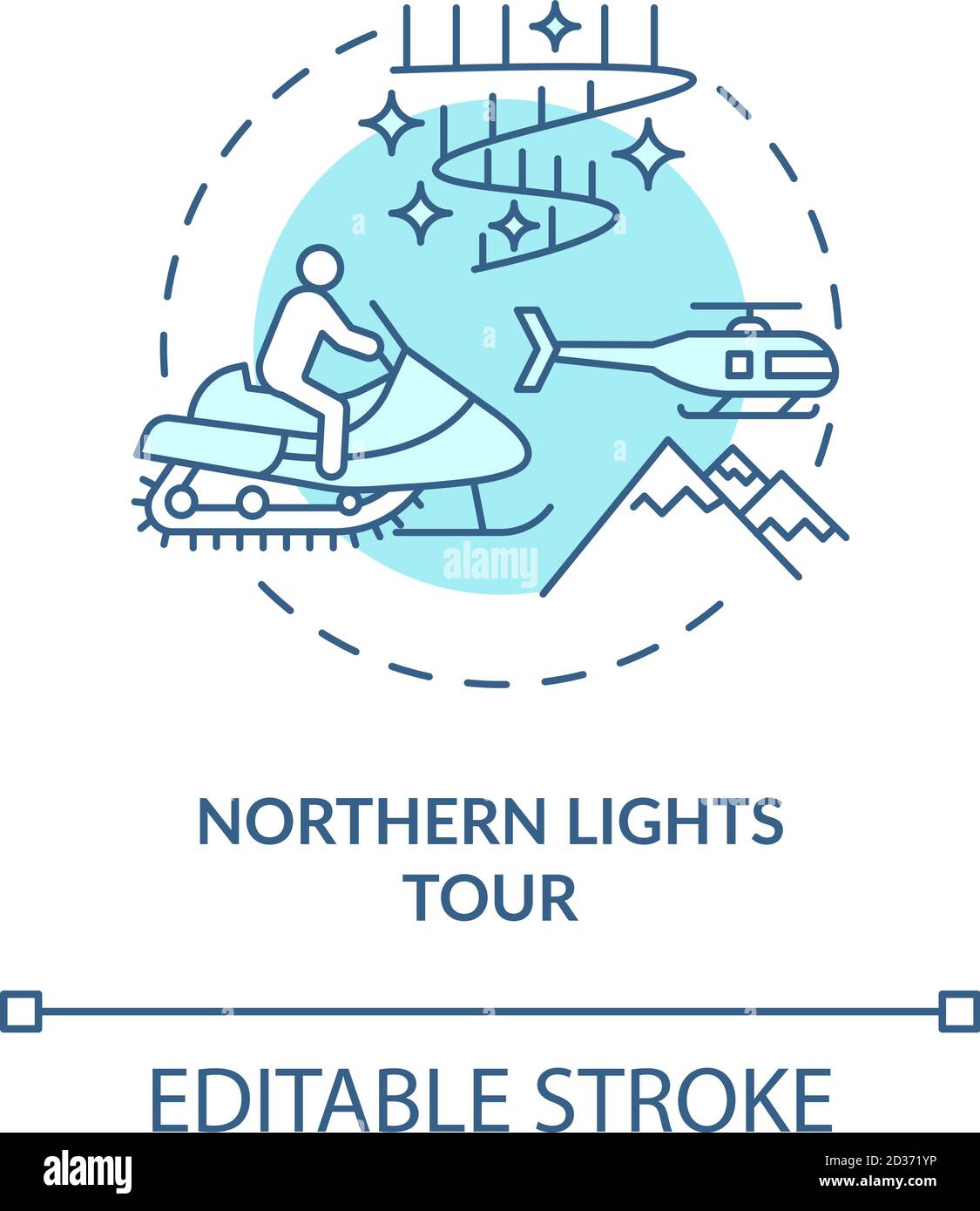 Northern lights tour concept icon Stock Vector Image & Art Alamy