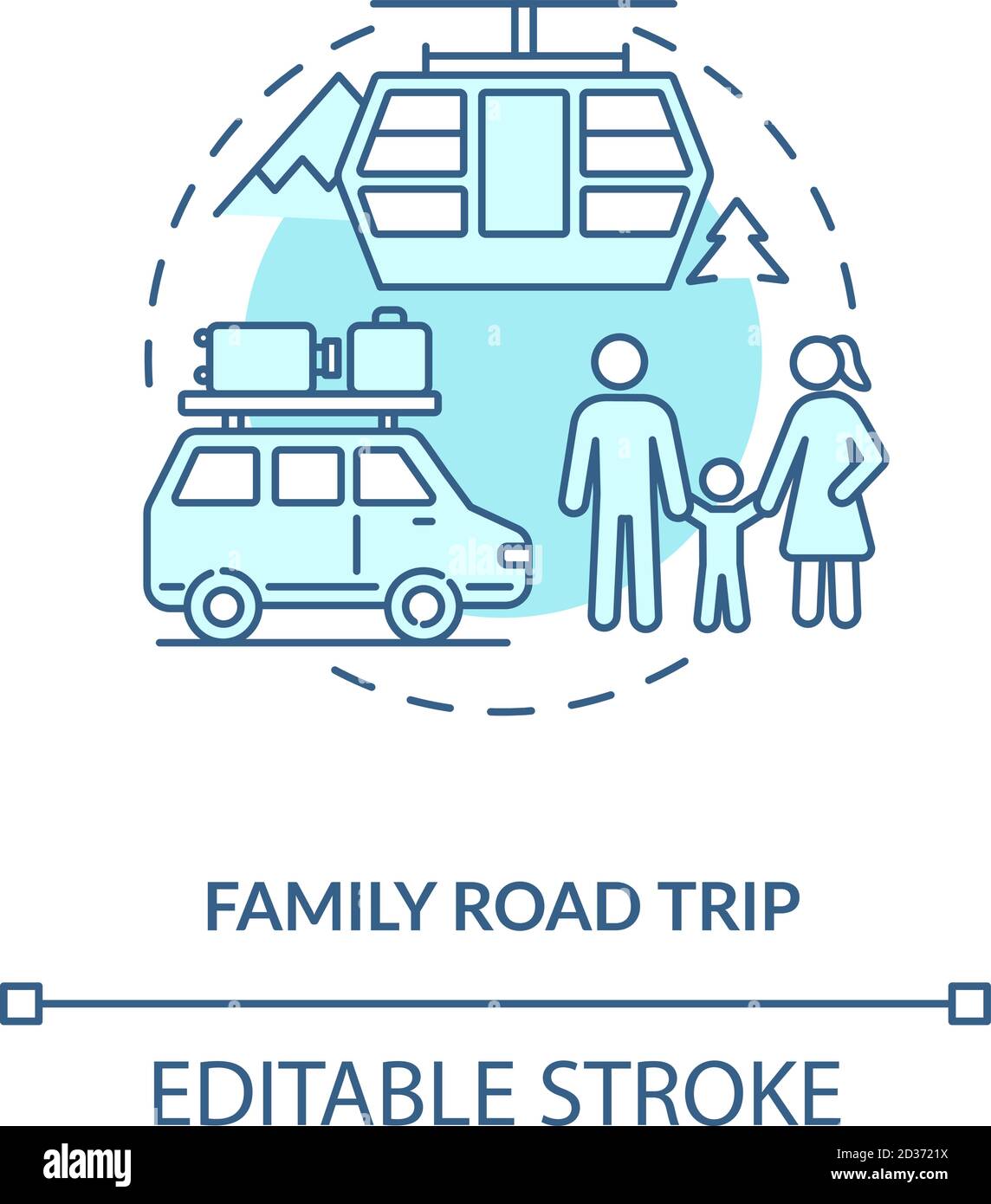 Family road trip concept icon Stock Vector Image & Art - Alamy