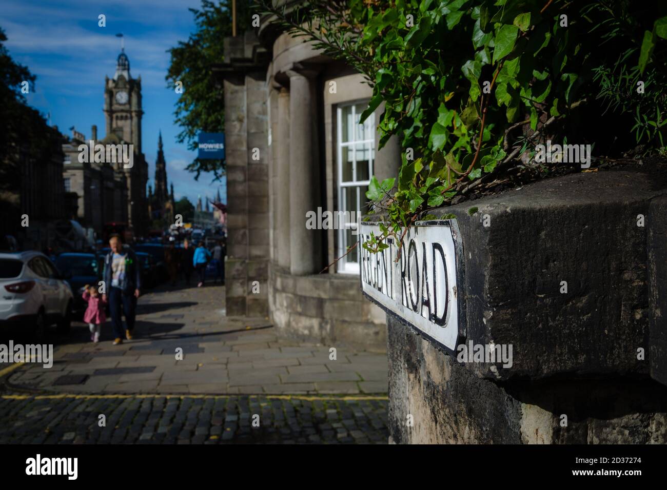Regent Road street in Edinburgh, Scotland Stock Photo Alamy