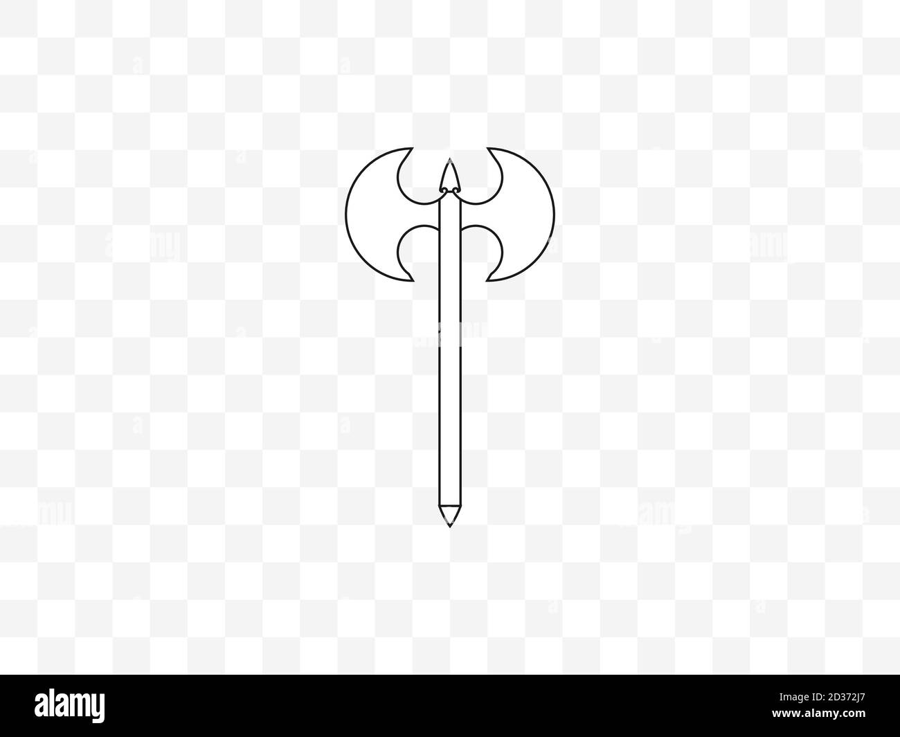 Axe, tool, fantasy, game icon. Vector illustration, flat design. Stock Vector