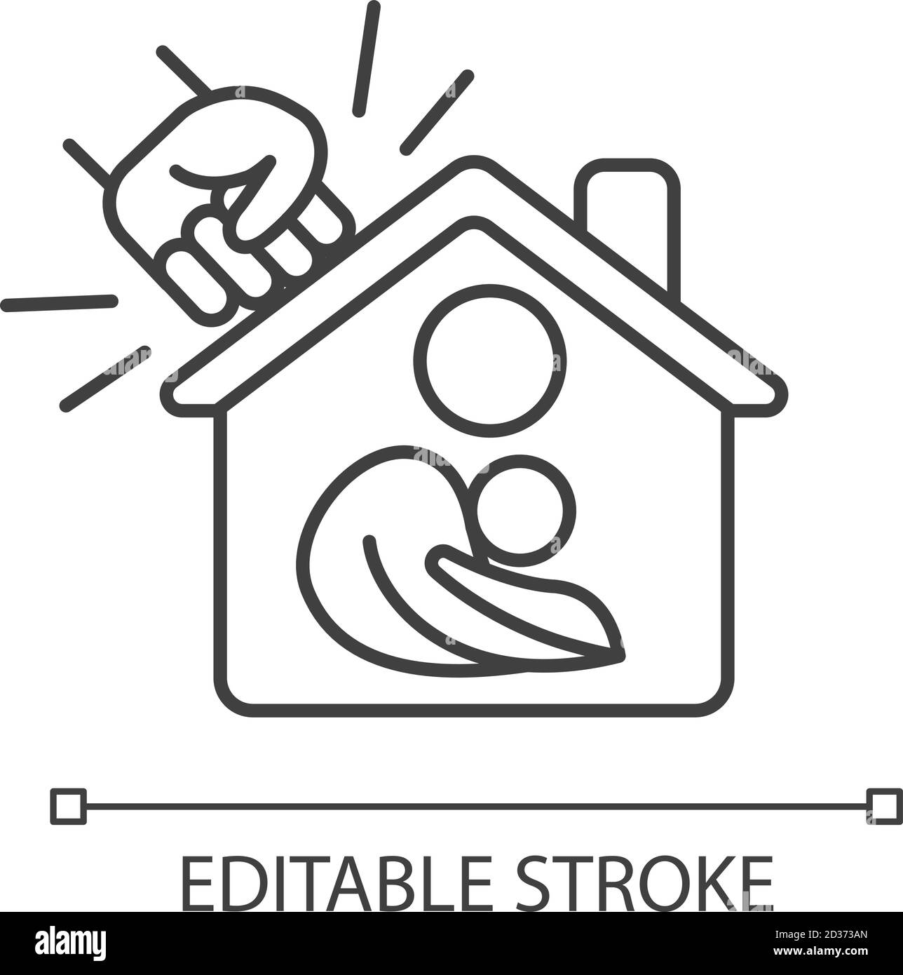 Women shelter linear icon Stock Vector Image & Art - Alamy