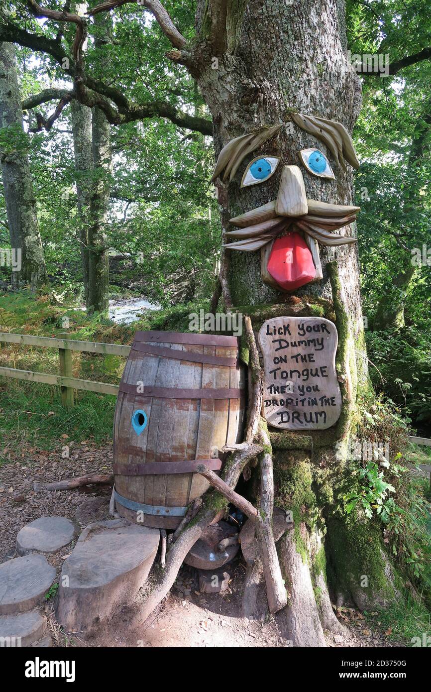Tourists attractions along the Faerie Trail at Loch Lomond in Scotland Stock Photo