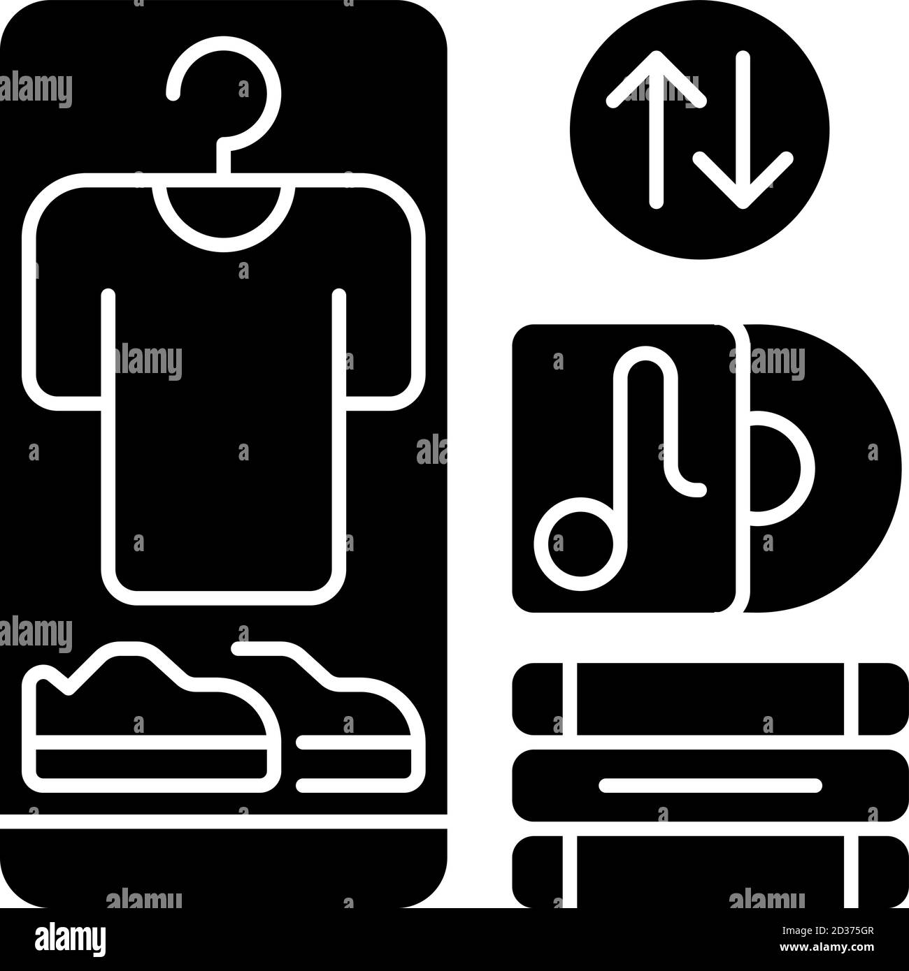 Swap meet black glyph icon Stock Vector Image & Art Alamy