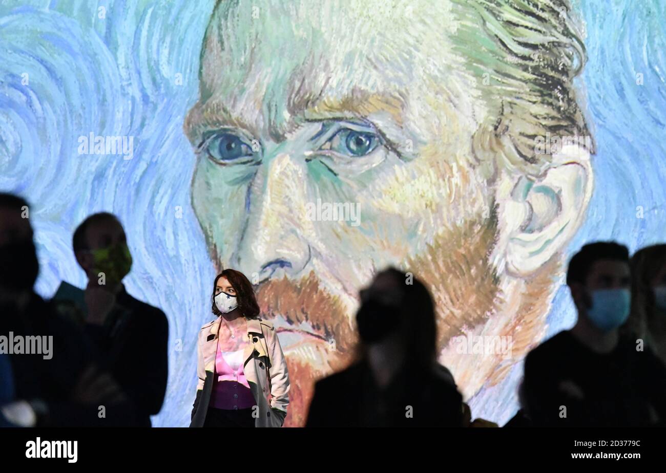 Birmingham, England, UK. 7th October 2020. A visitor at the preview of