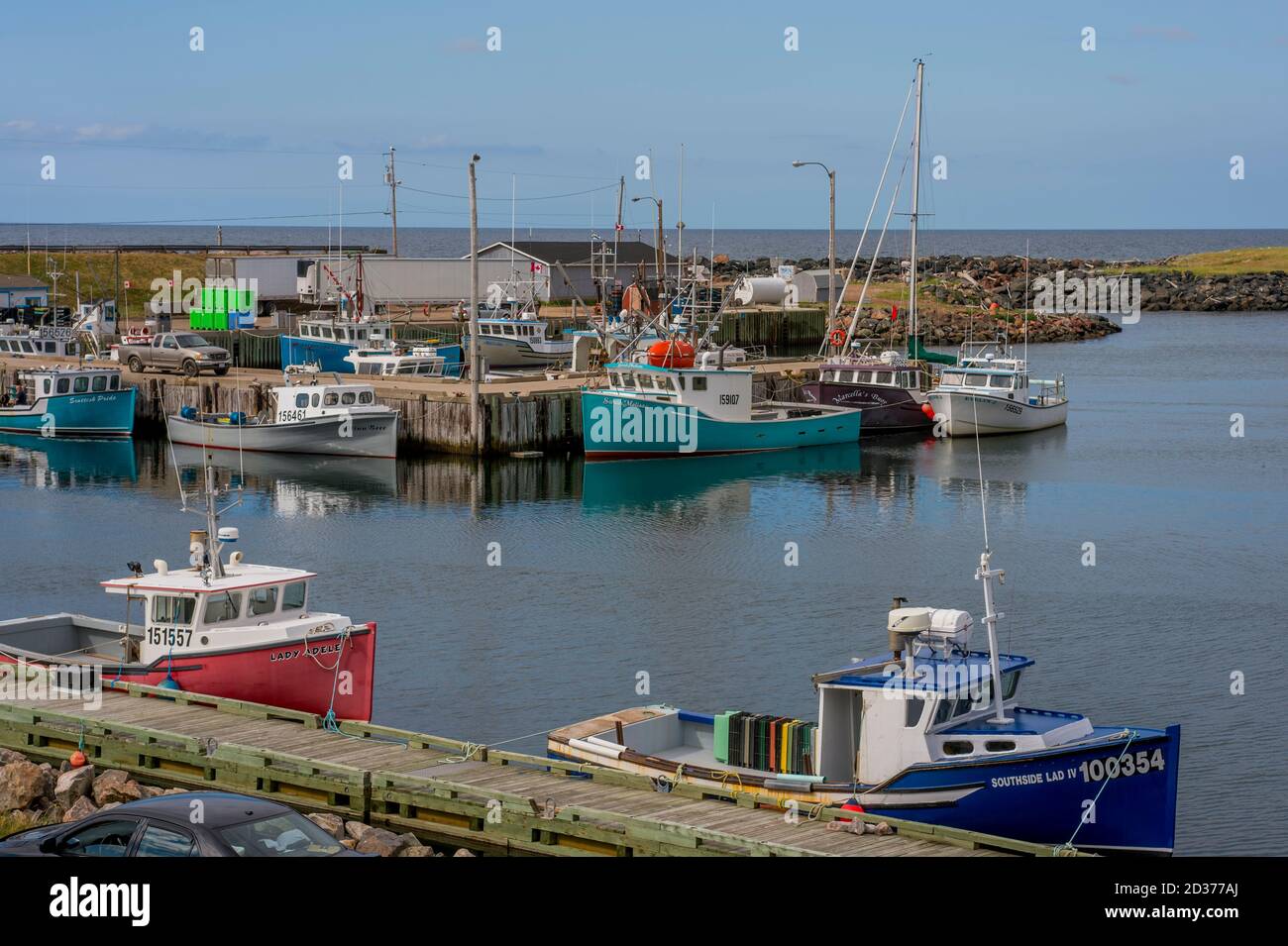 Fishing port of Pleasant Bay along the west coast of Cape Breton Island