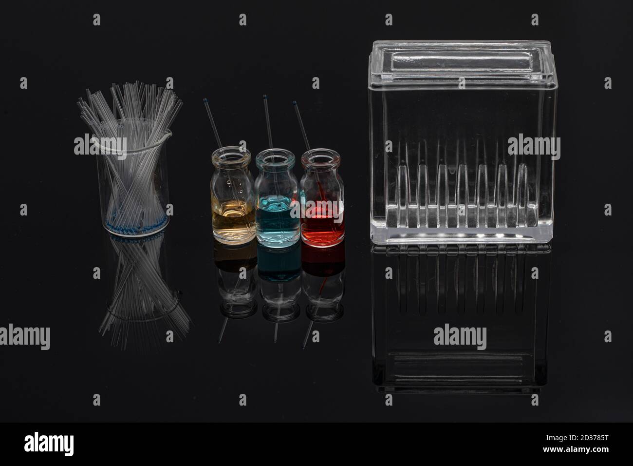 Thin layer chromatography equipments include jar, silica gel, capillary