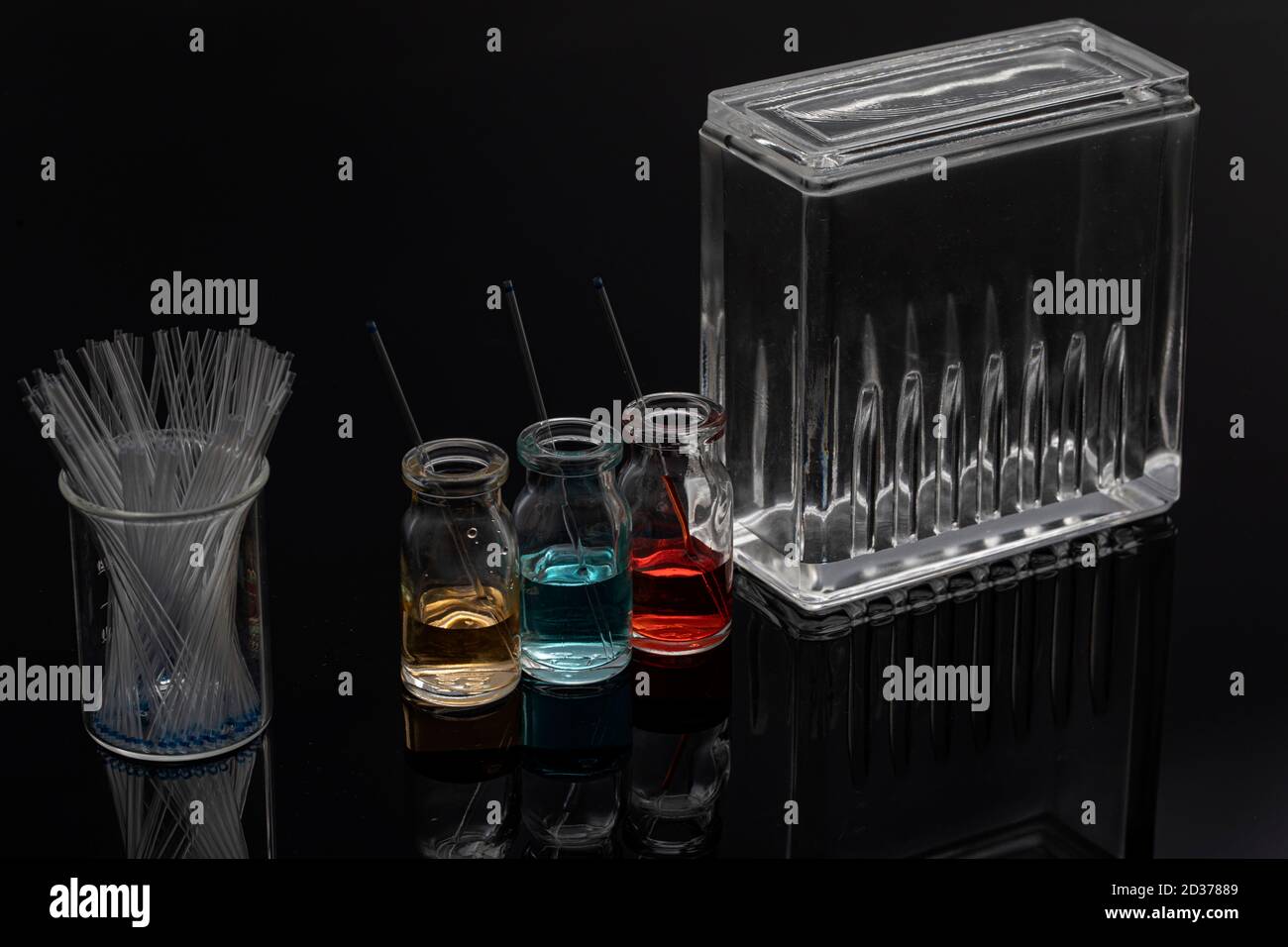Thin layer chromatography equipments include jar, silica gel, capillary and compounds. TLC