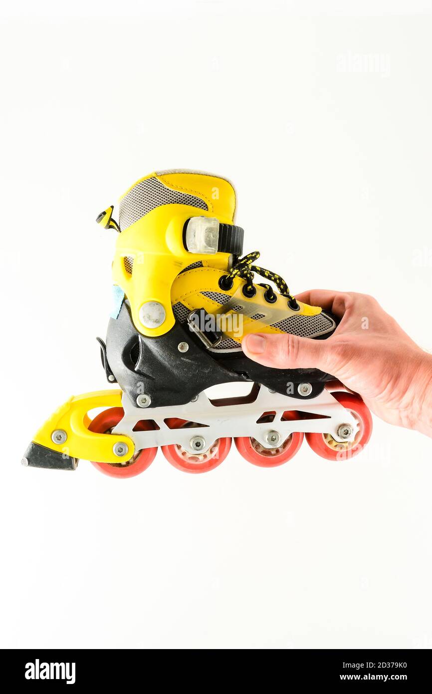 Inline skating skate boot Stock Photo Alamy