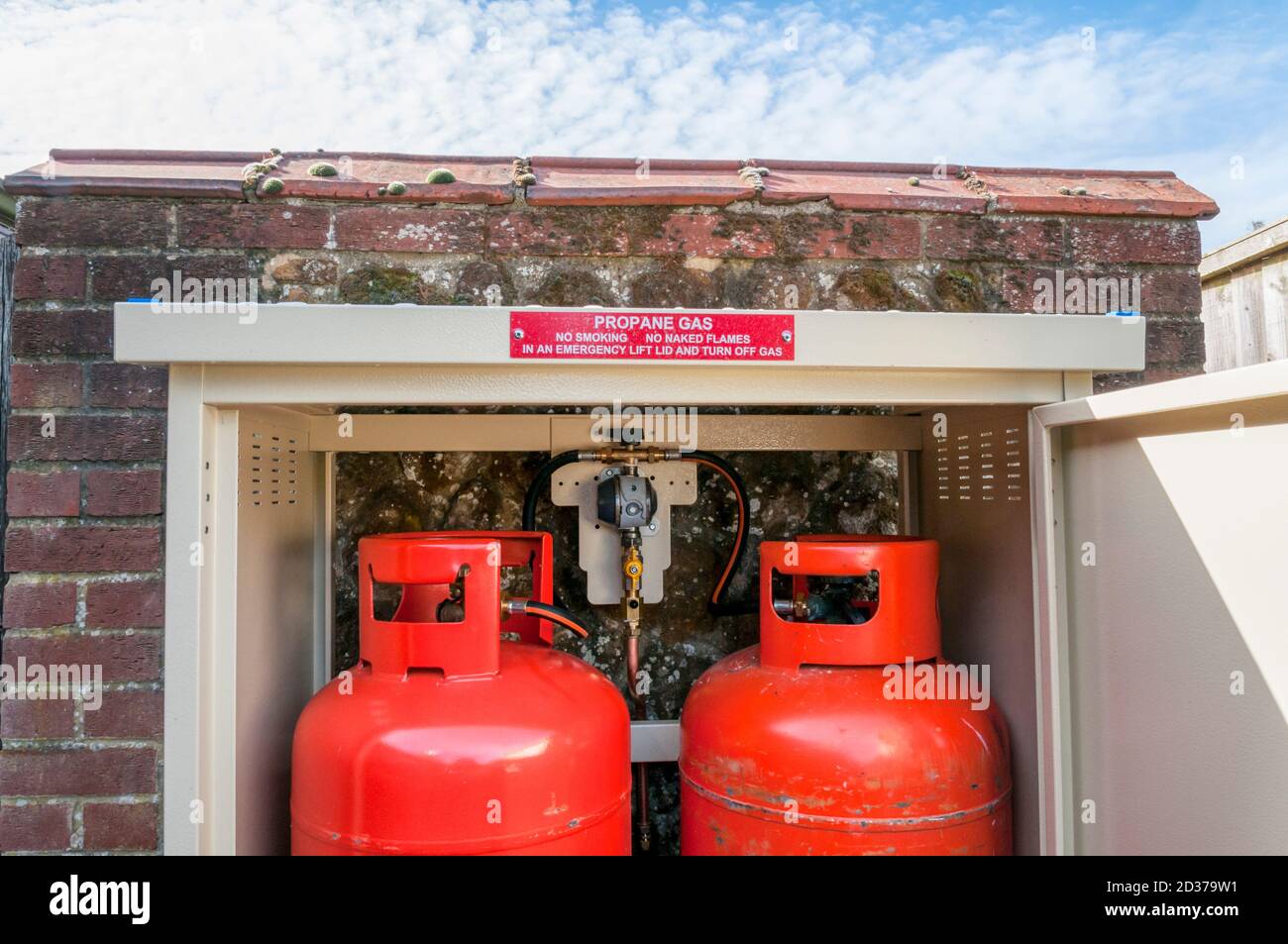 Domestic calor gas installation of liquefied petroleum gas, LPG