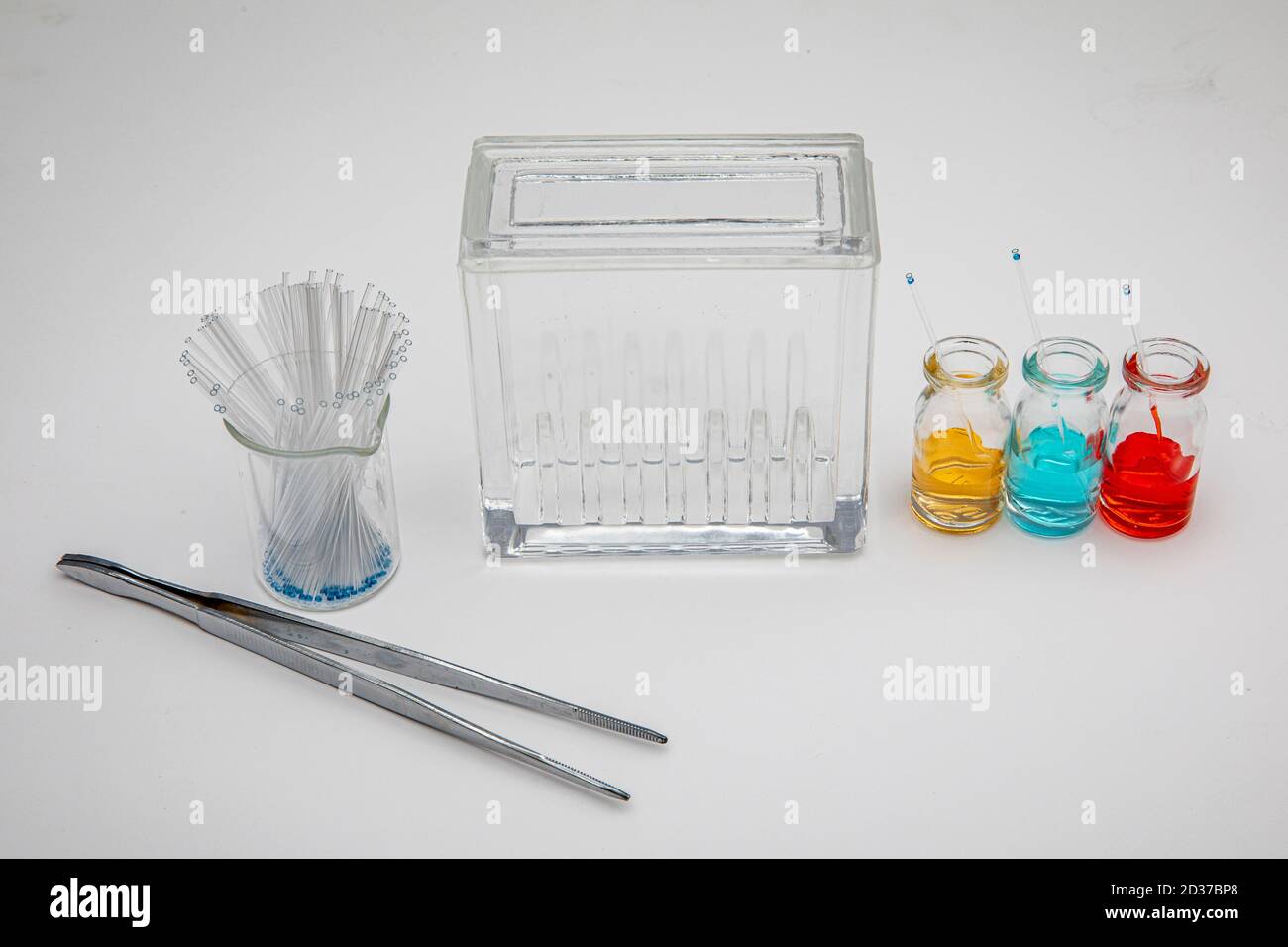 Chemistry of thin layer chromatography with plate, solvent and samples