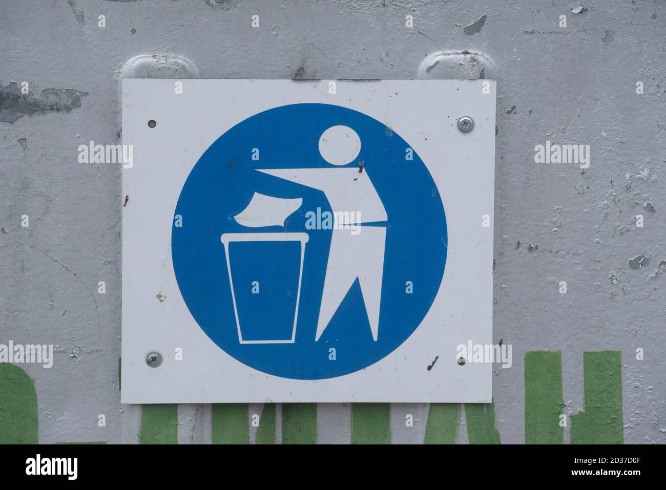 garbage sign for waste disposal, waste collection and environmental