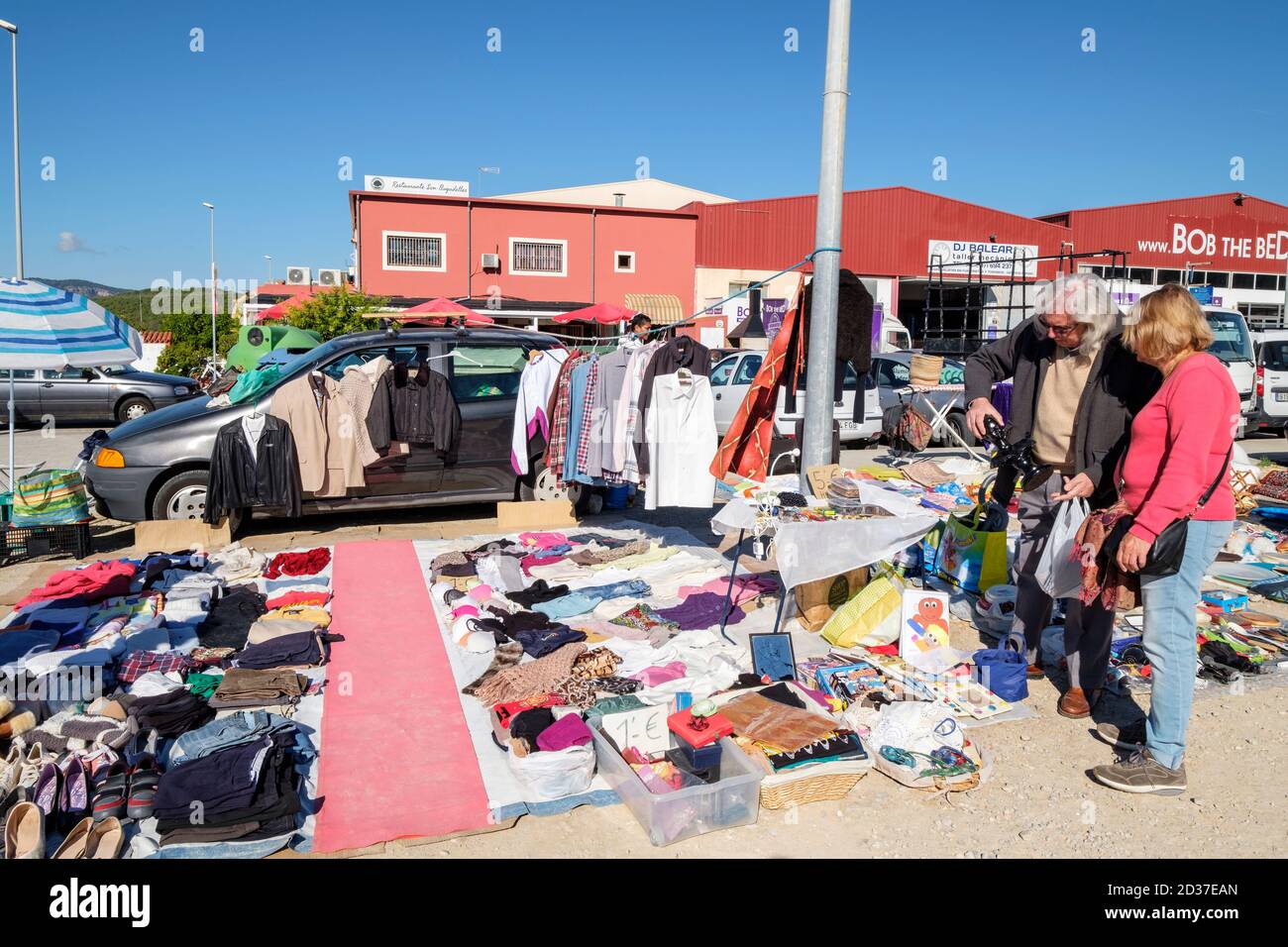 Mercado de antigüedades y de segunda mano de Son Bugadelles, Calvià, Mallorca, balearic islands, Spain Stock Photo