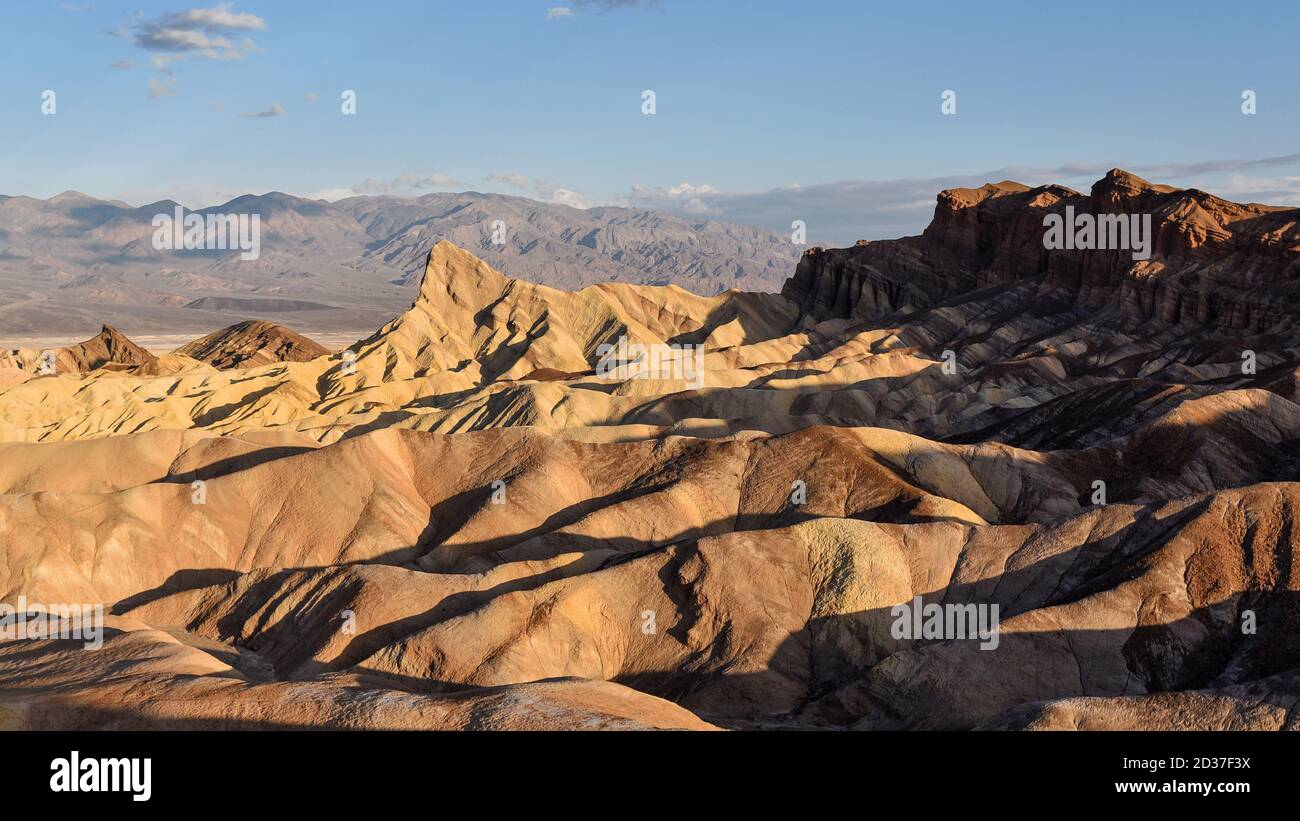 Zabriskie Point located east of Death Valley in Death Valley National