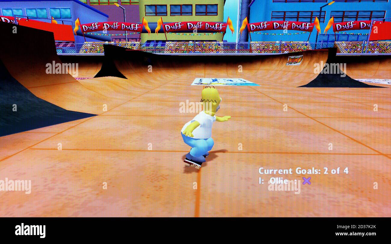 The Simpsons Skateboarding - Sony Playstation 2 PS2 - Editorial use only  Stock Photo - Alamy