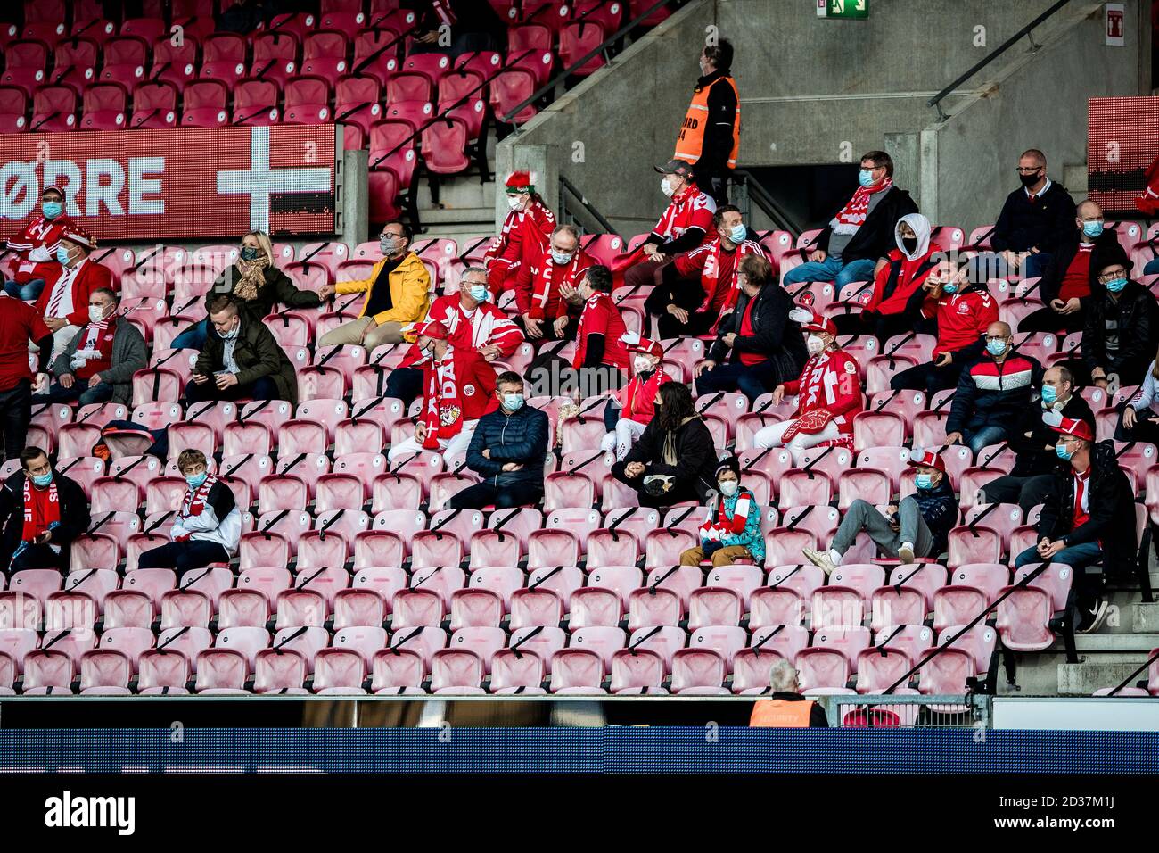 Herning, Denmark. 07th Oct, 2020. 207 football fans are watching the