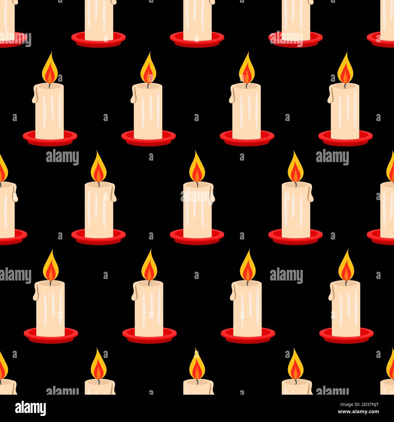 Candle seamless pattern. Memorial or holidays background with light ...