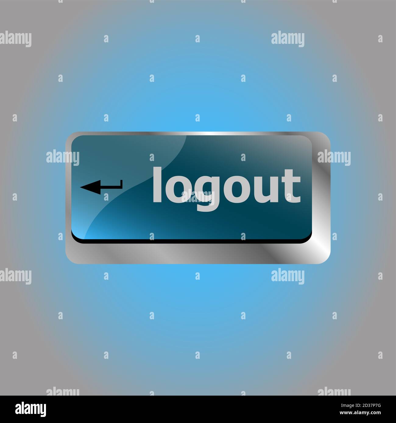 logout word on computer keyboard keys button Stock Photo - Alamy