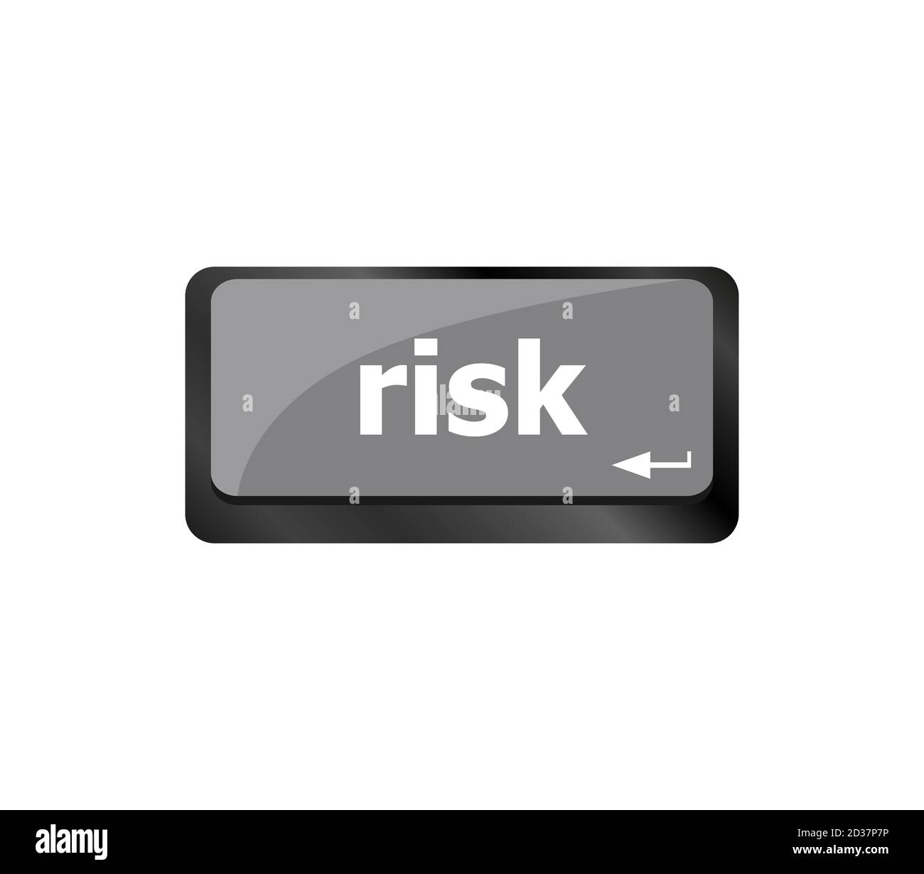 risk management keyboard key showing business insurance concept Stock Photo