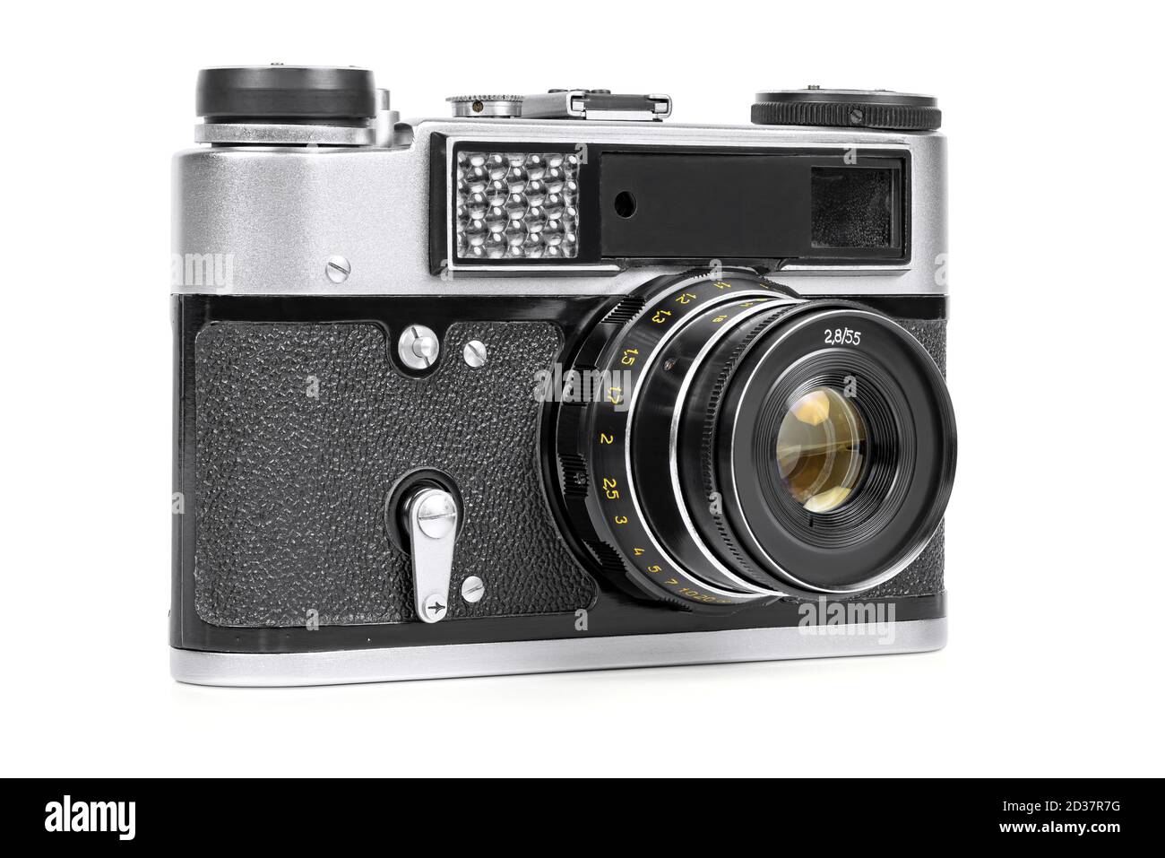 Vintage analog camera isolated on white background with clipping path ...