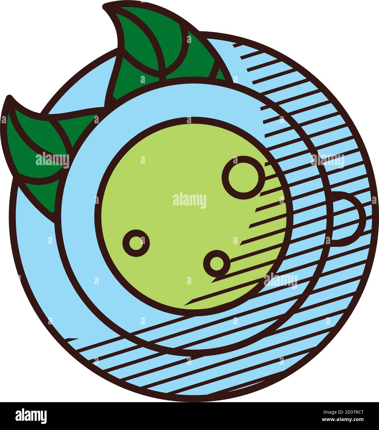 green tea cup icon over white background, hand draw style, vector ...