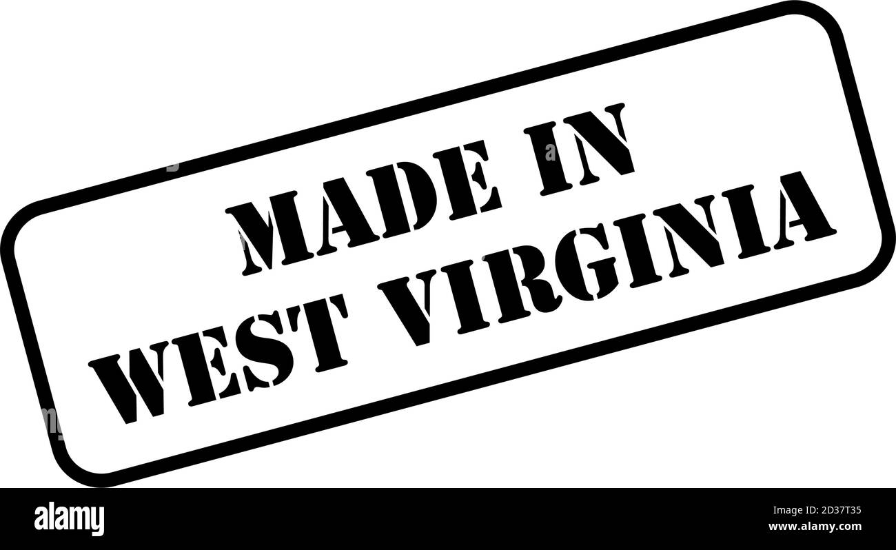 Made in West Virginia state sign in rubber stamp style vector Stock