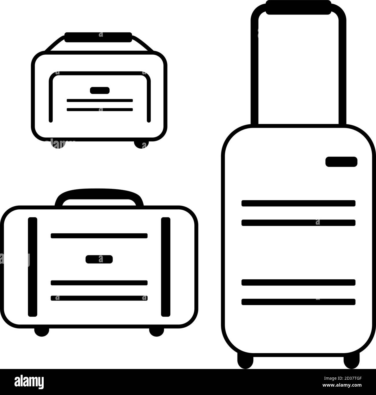 Travel luggage with wheels in vector Stock Vector Image & Art - Alamy