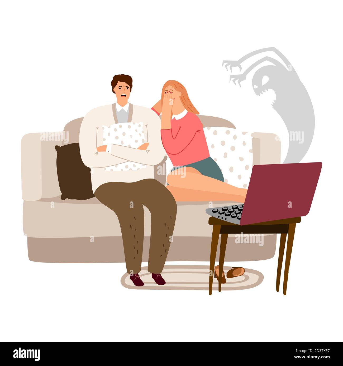 scared-man-and-woman-watching-horror-movie-vector-illustration-woman